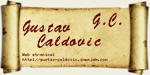 Gustav Ćaldović vizit kartica